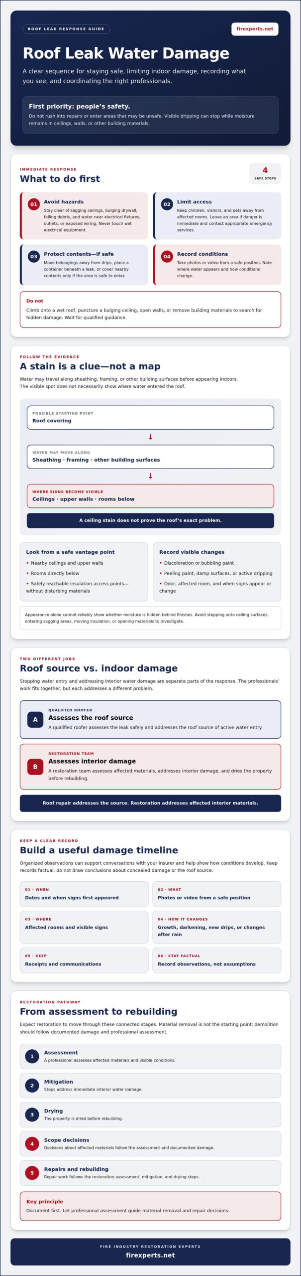 Roof Leak Water Damage Restoration in Portland