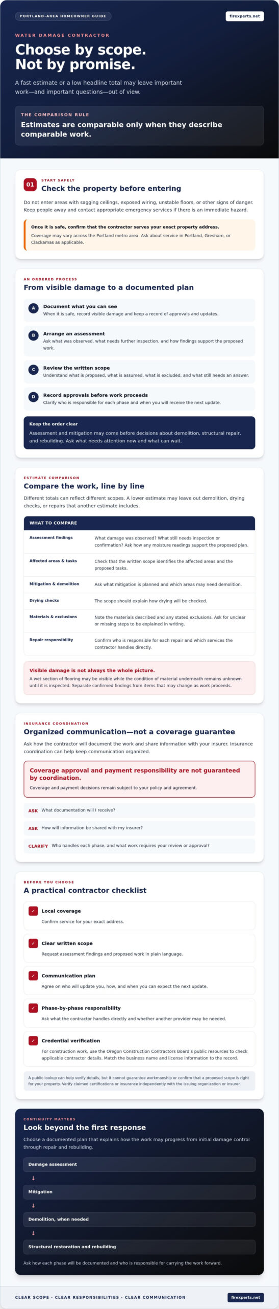 Water Damage Contractor Near Me in Portland: A 2026 Hiring Guide
